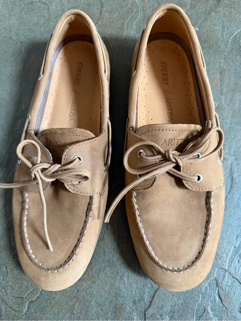 Tan Suede Boat Shoes